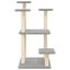 vidaXL Postes rascadores para gatos con plataformas gris claro 98,5 cm, , large indicador imagen numero 3