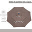 Outsunny Sombrilla de Jard&iacute;n &Oslash;300x250cm con Luces LED y Panel Solar Manivela &Aacute;ngulo Ajustable en 3 Posiciones Parasol para Patio Terraza Piscina Caf&eacute;, , large indicador imagen numero 5