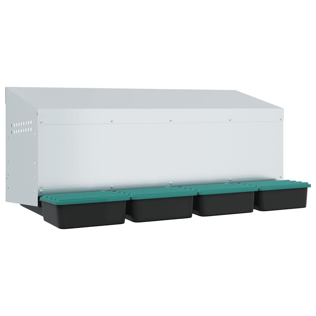 vidaXL Nido para gallinas de acero galvanizado para montar en la pared thumbnail