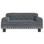vidaXL Cama para perros de terciopelo gris oscuro 90x53x30 cm, , large indicador imagen numero 6