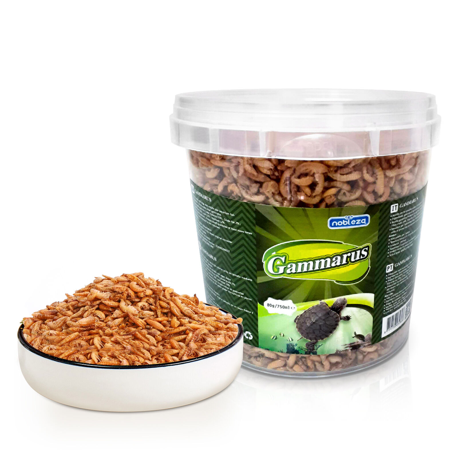 Nobleza Alimento para tortugas y tortugas de agua elaborado con langostinos de r&iacute;o naturales de alta calidad 80g / 750ml, , large Imagen numero 1