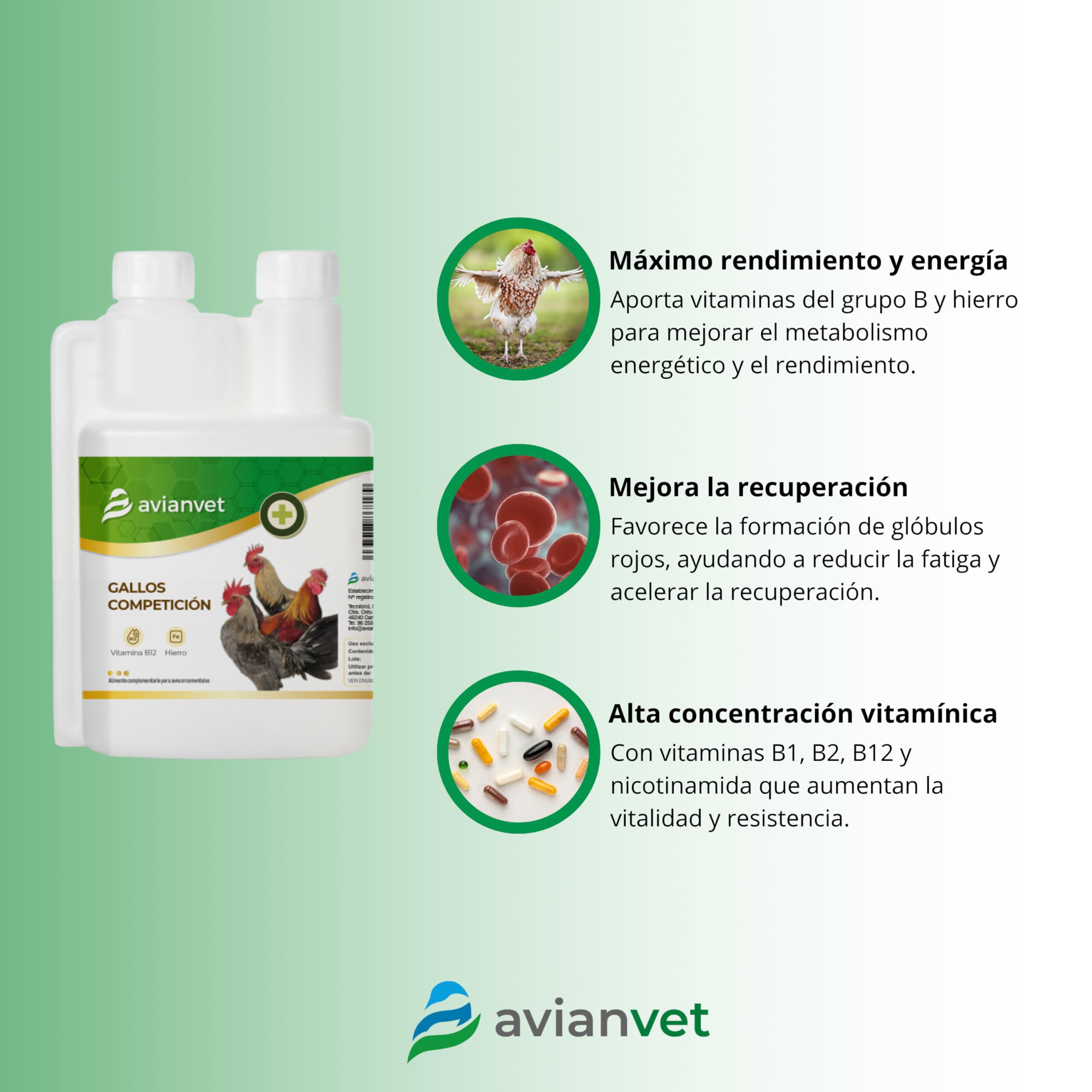 Avianvet Gallos Competici&oacute;n B12 + Hierro 100 ml, , large Imagen numero 2