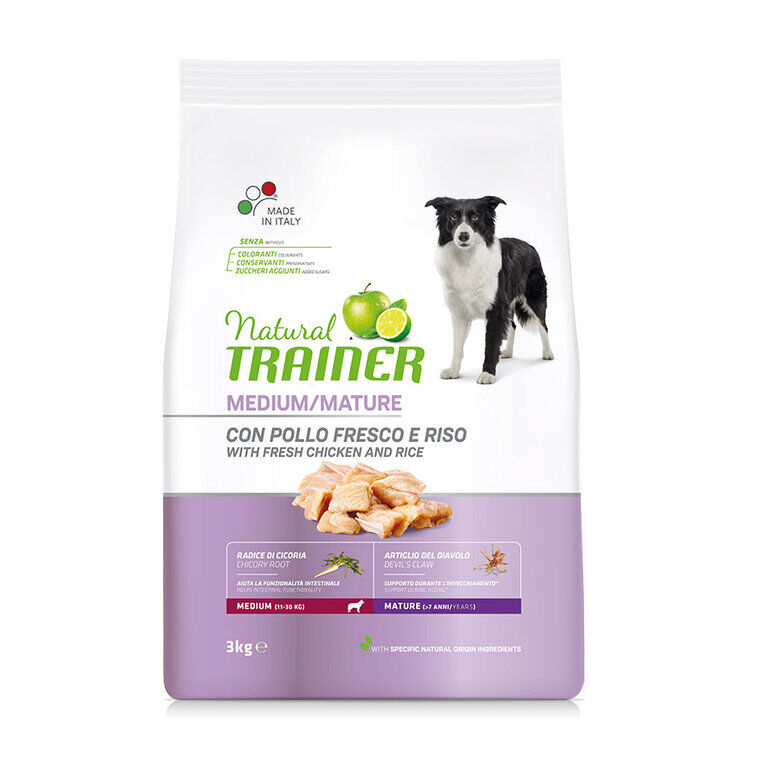 Natural Trainer Mature Medium Pollo pienso para perros
