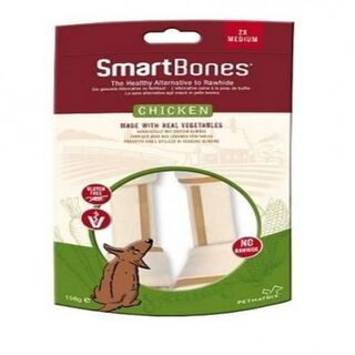 Pack de 2 snacks medianos para morder de pollo para perros
