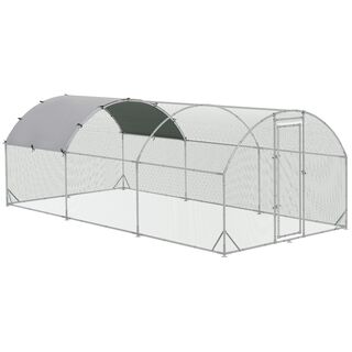 PawHut Conejera para Exterior Grande color Plata para conejo