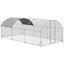 PawHut Gallinero para Exterior Grande Jaula de Acero Galvanizado con Techo de Tela Oxford Corral y Cerradura para 12-18 Gallinas Conejos Aves 5,7x2,8x1,97 m Plata, , large indicador imagen numero 1