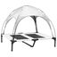 vidaXL Cama Elevada para Perro  con Techo Desmontable Gris Plateado Acero, , large indicador imagen numero 7