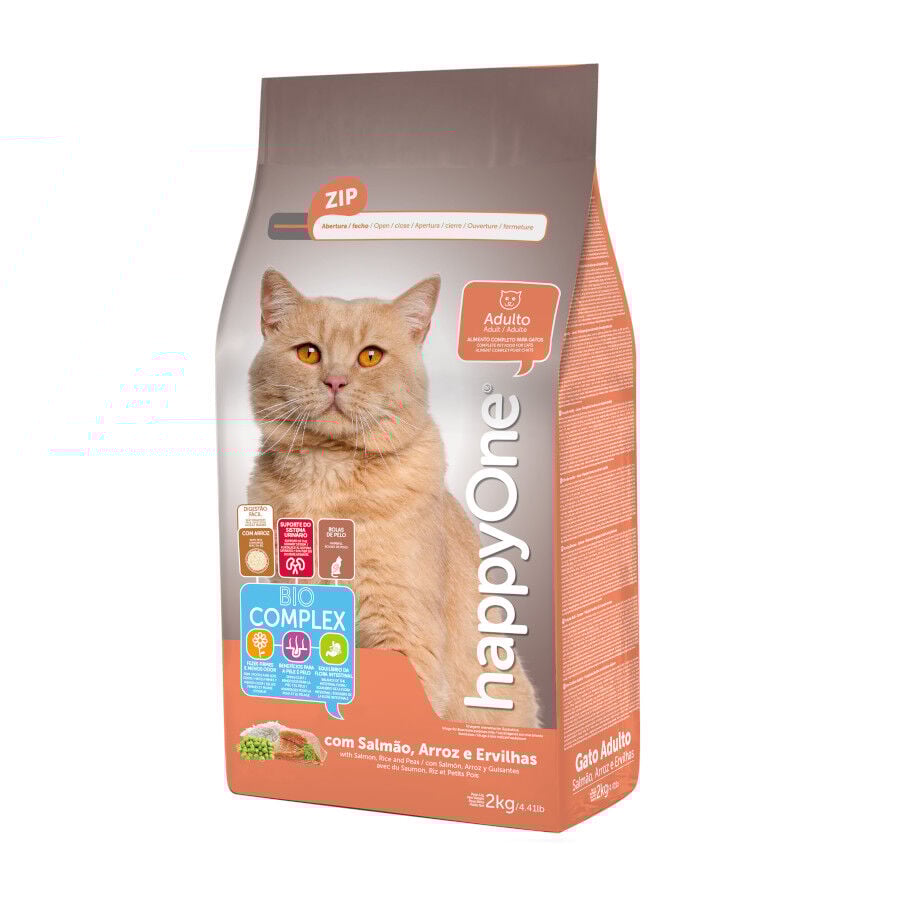 happyOne Adult Salmón pienso para gatos