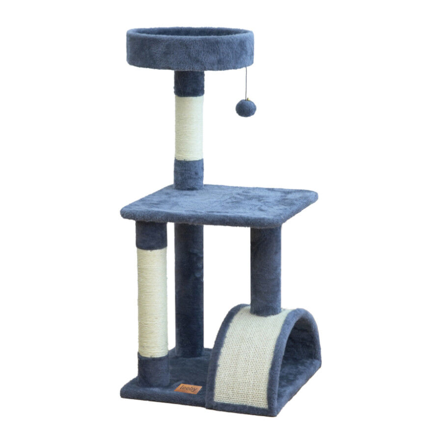 Leeby Marcelo torre rascador con cama y juguete para gatos thumbnail
