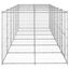 Vidaxl perrera con puertas de bisagra plateado para perros, , large indicador imagen numero 19