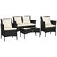 Outsunny Muebles de Jardín Negro, , large indicador imagen numero 1