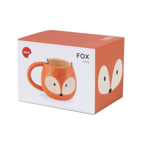 Taza con cara de zorro color Marr&oacute;n, , large Imagen numero 2