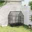 vidaXL Jaula para perros con ruedas acero galvanizado negro, , large indicador imagen numero 2