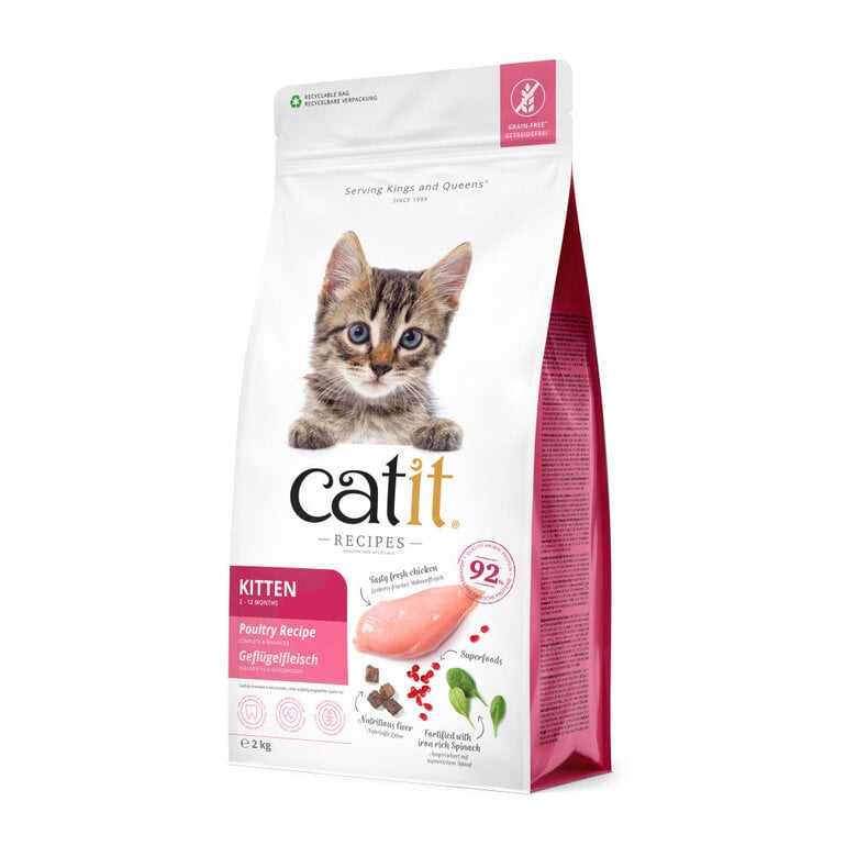Pienso para Gatito Junior Catit Recipes - Receta de Aves para Kitten, 400 g