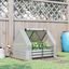 Outsunny Huerto Urbano con Invernadero Invernadero de Exterior 127x95x92 cm Tipo Caseta con Arriate de Acero Interior Ventana Enrollable y Cubierta de PE 140 g/m² para Cultivos Plantas Flores Blanco, , large indicador imagen numero 2