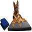 Cama con doble funda de pana para perros color Gris, , large indicador imagen numero 1