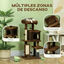 PawHut Árbol para Gatos Marrón, , large indicador imagen numero 9