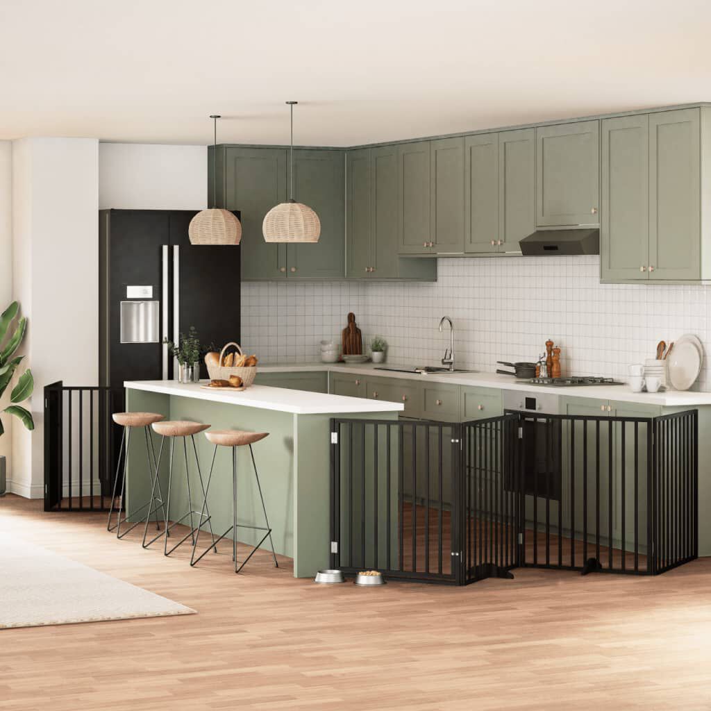 Vidaxl Puerta para Perros Plegable Paneles Puerta para Mascotas Madera de &Aacute;lamo, , large Imagen numero 7