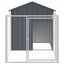vidaXL Caseta perros con tejado acero galvanizado gris 117x609x123 cm, , large indicador imagen numero 22
