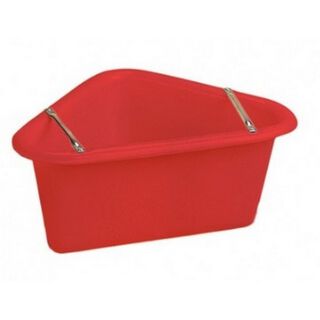 Comedero de esquina para animales de granja color Rojo