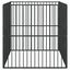 vidaXL Corralito para perros con 20 paneles acero galvanizado negro, , large indicador imagen numero 16