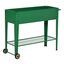 Outsunny Huerto Urbano Jardinera Elevada de Metal Cama de Jardín con Ruedas Asa Lateral y Estante Inferior para Cultivo Plantas Hortalizas Flores 104x39x80 cm Verde, , large indicador imagen numero 1