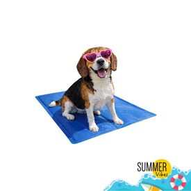 Summer Vibes Manta Refrescante Azul para perros