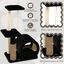 COSTWAY Árbol para Gatos Altura 92 cm, Torre para Gatos con Plataforma Superior, Casa Cómoda, Poste de Sisal, Bola interactiva, Centro de Actividades de Múltiples Niveles para Gatos (Negro), , large indicador imagen numero 4
