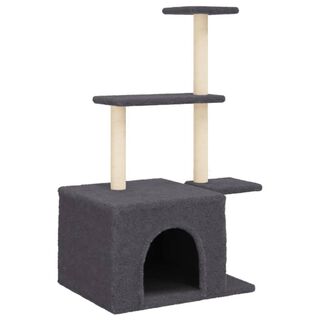 vidaXL Rascador postes de sisal gris oscuro para Gatos 