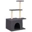 vidaXL Rascador para gatos con postes de sisal gris oscuro 110 cm, , large indicador imagen numero 1