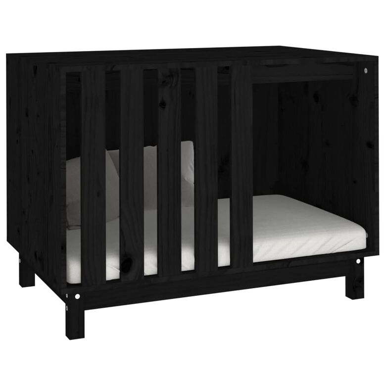 VidaXL Caseta de Madera Interior Negra para perros y gatos thumbnail