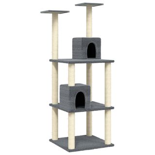 VidalXL árbol mediano color gris oscuro para gato