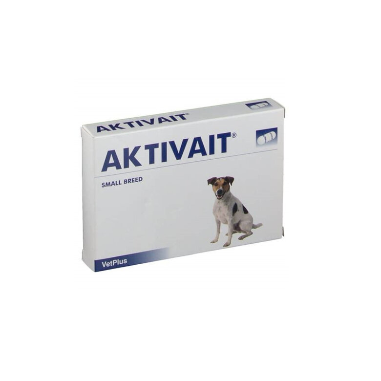 60 comprimidos VetPlus Aktivait Senior Vitaminas que Combaten el Envejecimiento Cerebral en perros de razas pequeñas
