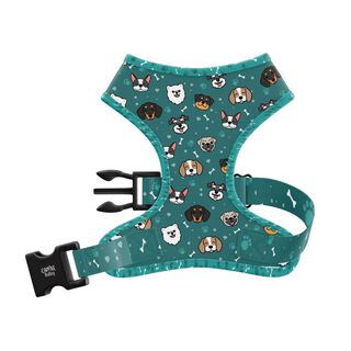 CaponeTheDog Dogs Arnés Ajustable azul con estampado para perros