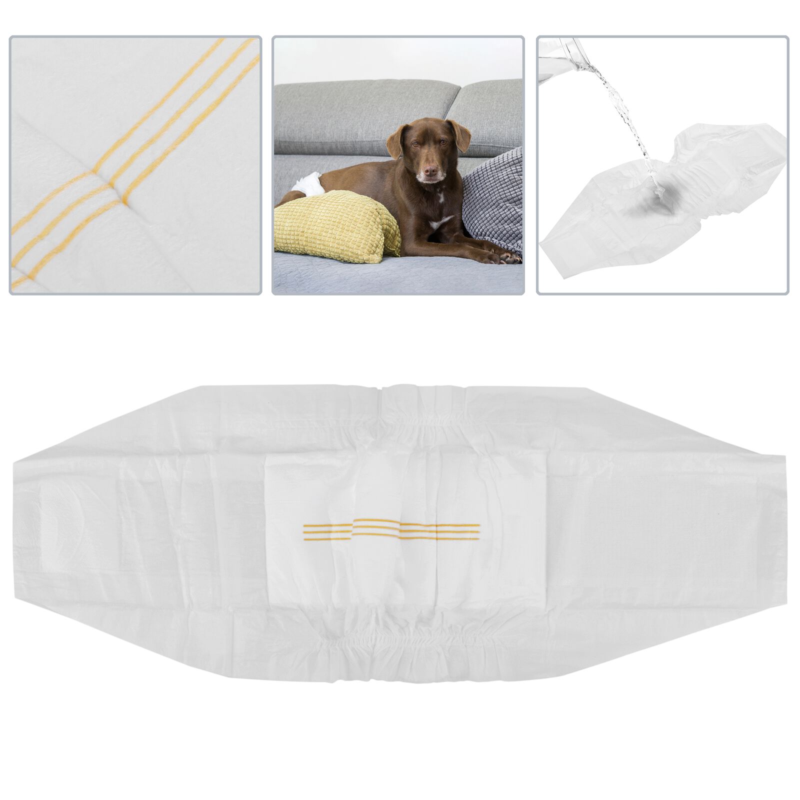 Pa&ntilde;ales desechables para perros macho 12 unidades talla L, , large Imagen numero 7