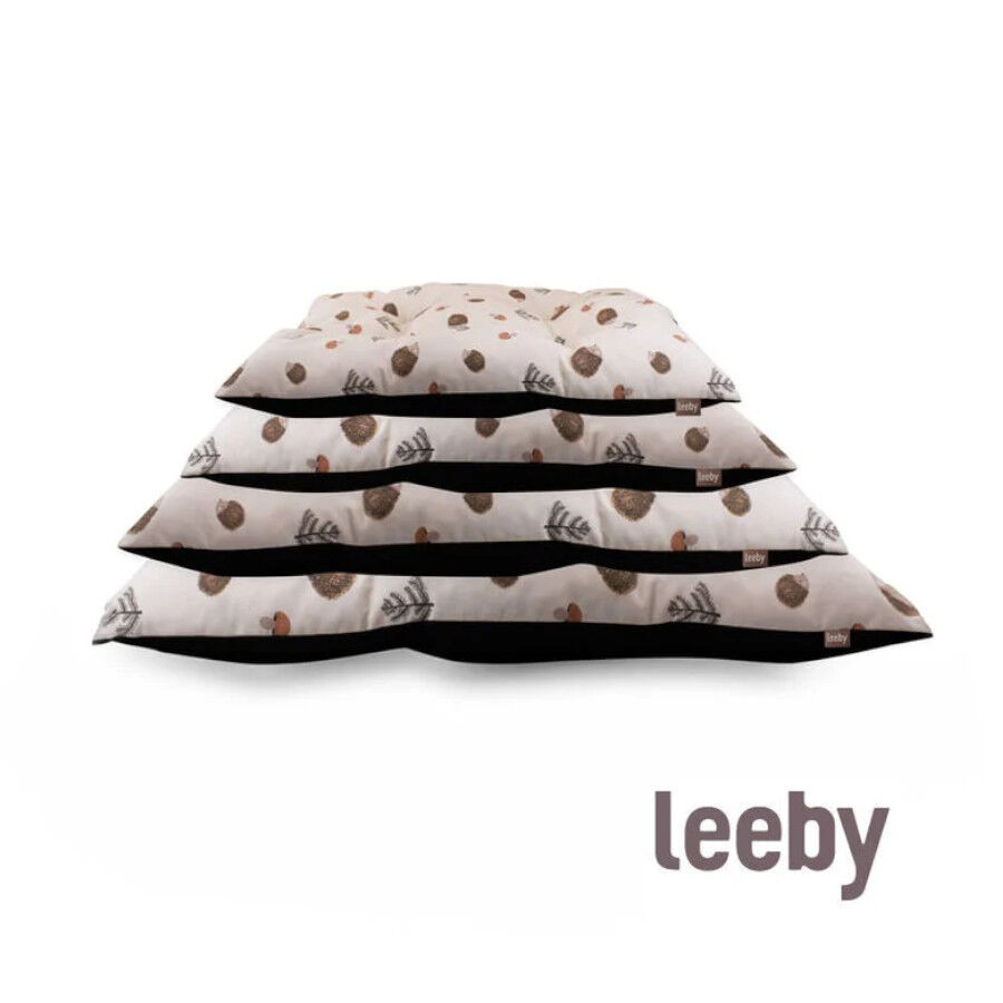 Leeby Cojín Acolchado Blanco con Erizos para perros thumbnail