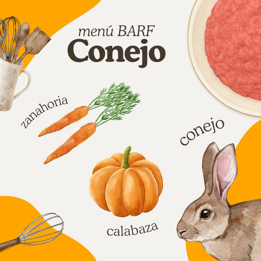 Comida para perros. Men&uacute; barf de conejo 7,5kg, , large Imagen numero 2
