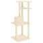vidaXL Rascador para gatos con postes de sisal color crema 123 cm, , large indicador imagen numero 4