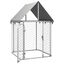 VidaXL Perrera Exterior Plateada para perros, , large indicador imagen numero 5