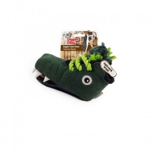 All for paws cocodrilo doggy's zapatillas de peluche verde para perros, , large Imagen numero 1