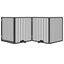 vidaXL Puerta para perros plegable 4 paneles madera álamo negra 320 cm, , large indicador imagen numero 3
