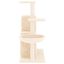 vidaXL Rascador para gatos con postes de sisal color crema 83 cm, , large indicador imagen numero 3