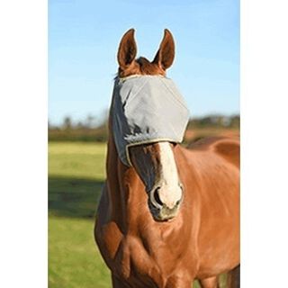 Máscara redecilla de alivio para caballos color Gris/Amarillo