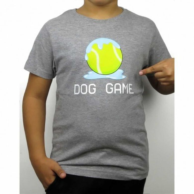 Camiseta para niño/niña &quot;Dog Game&quot; color Gris thumbnail