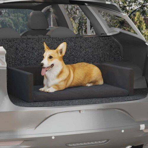 Vidaxl cama de maletero negro para perros, , large Imagen numero 3
