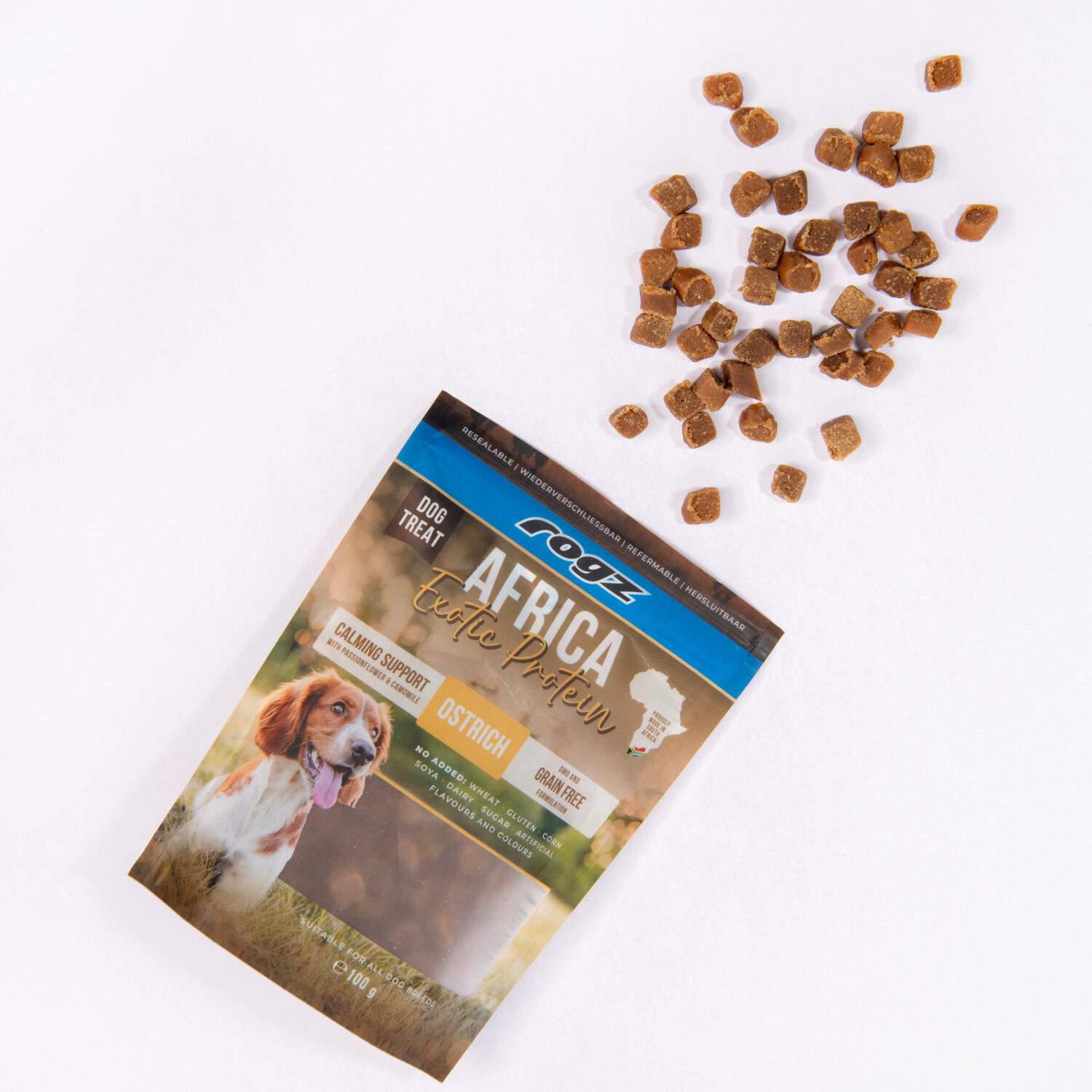 Rogz Snack Calmante para Perros de Avestruz 6x100g Sin Cereales, , large Imagen numero 3