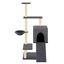 vidaXL Rascador para gatos con postes de sisal gris oscuro 130,5 cm, , large indicador imagen numero 2