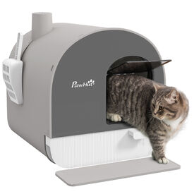 PawHut Arenero Gris para Gatos 