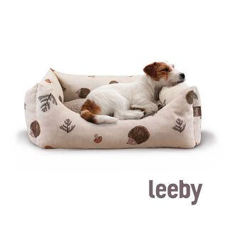 Leeby Cuna Desenfundable Blanco con Erizos para perros