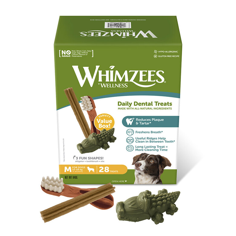 Whimzees Snacks Dentales Mix para perros de raza mediana, , large image number null